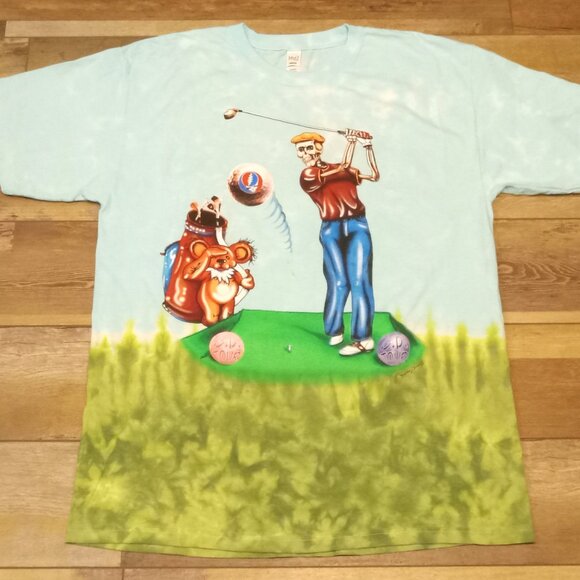 Grateful Dead Golfer M, L, XL Tie Dye T-Shirt - Picture 1 of 4
